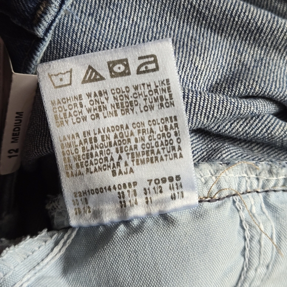 12 M Lee Women's Relaxed Fit Side Waist Elastic Tapered Leg Jeans Mid Rise Blue - Picture 11 of 16